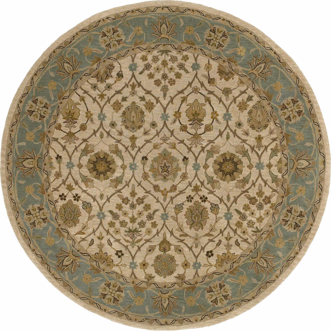 Modern Loom Tara Rounds Hand Tufted Beige Traditional Rug from the