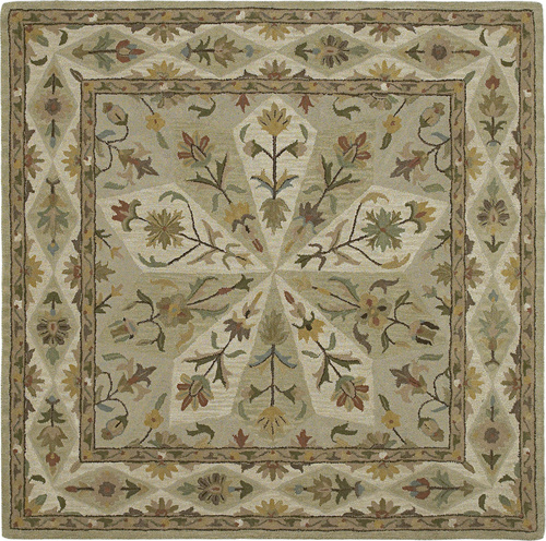 Modern Loom Tara Square Hand Tufted Beige Traditional Rug Product Image