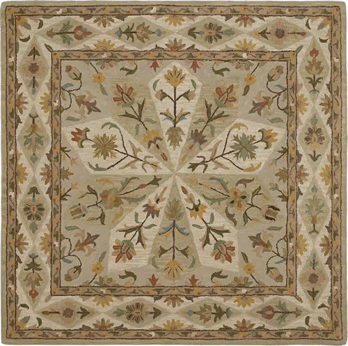 Modern Loom Tara Square Hand Tufted Beige Traditional Rug Product Image