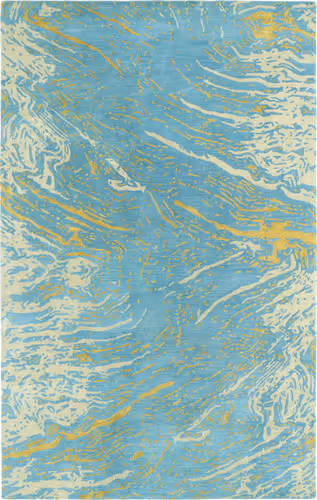 Modern Loom Brushstrokes Hand Tufted Mint Blue Modern Rug Product Image