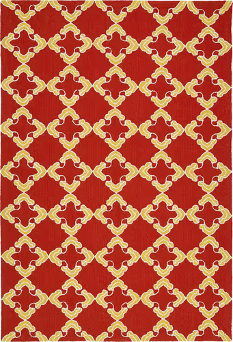 Modern Loom Escape Red Outdoor Patterned Modern Rug Product Image