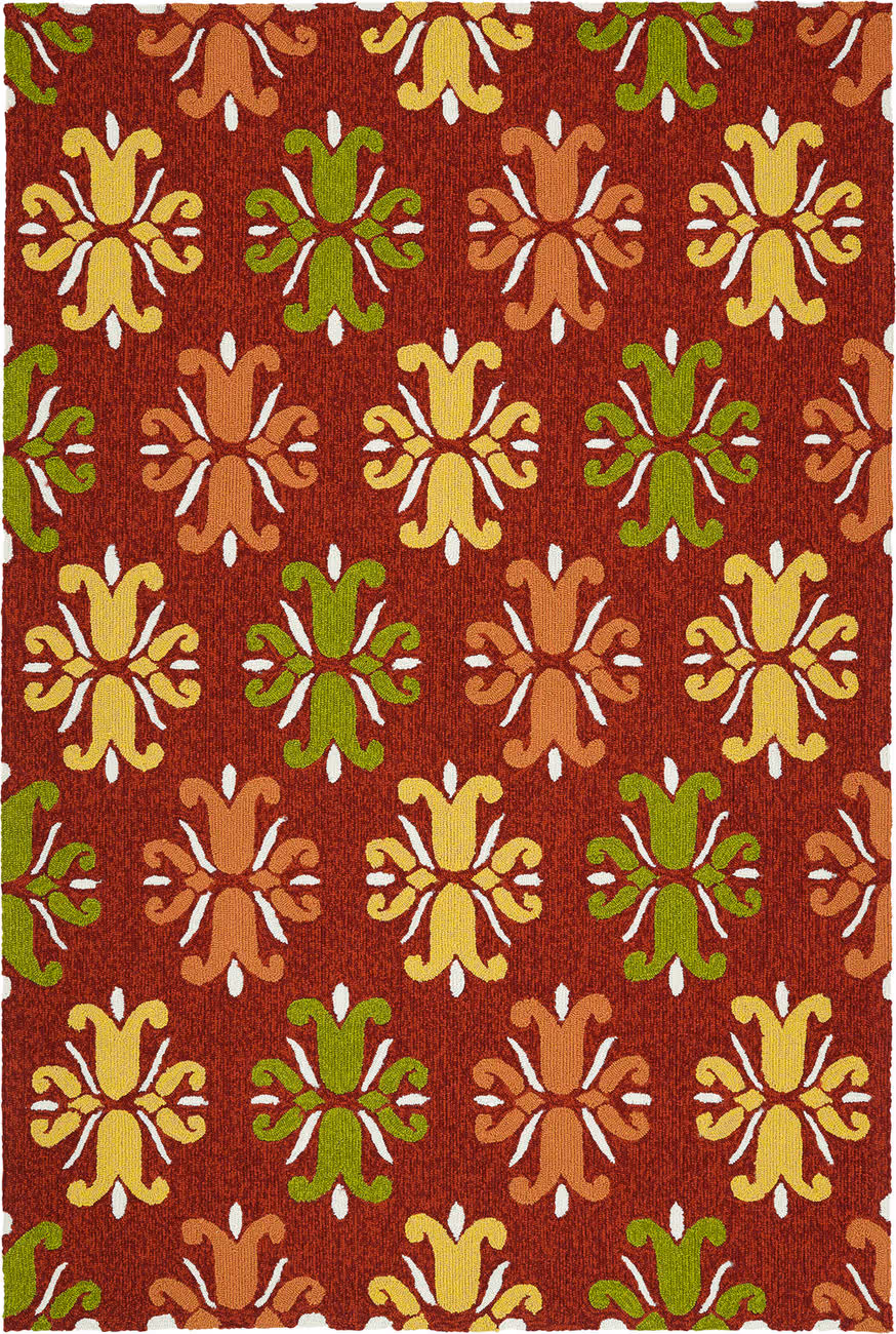 Modern Loom Escape Red Tweed Outdoor Patterned Modern Rug 3