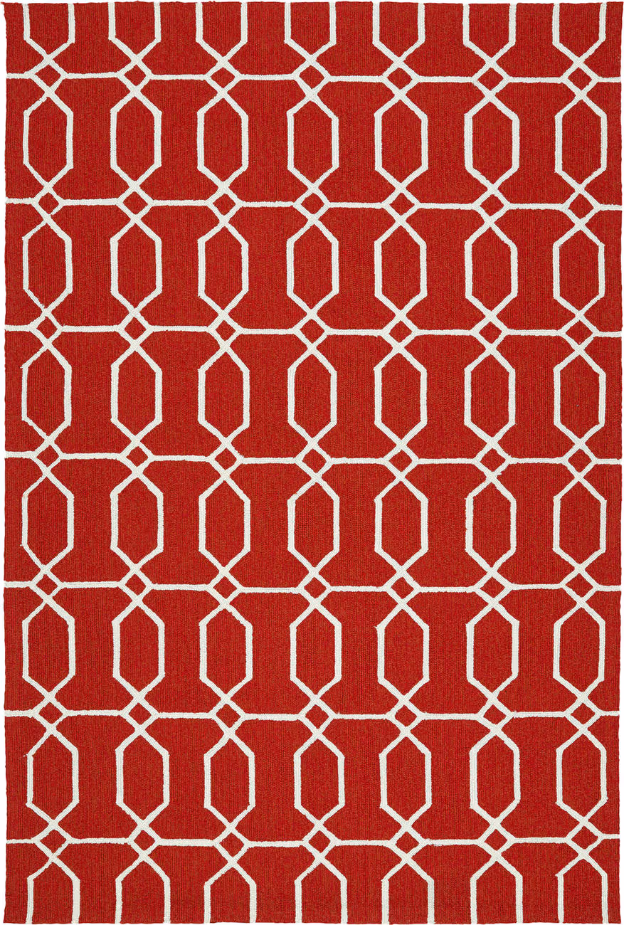 Modern Loom Escape Red Tweed Outdoor Patterned Modern Rug 6