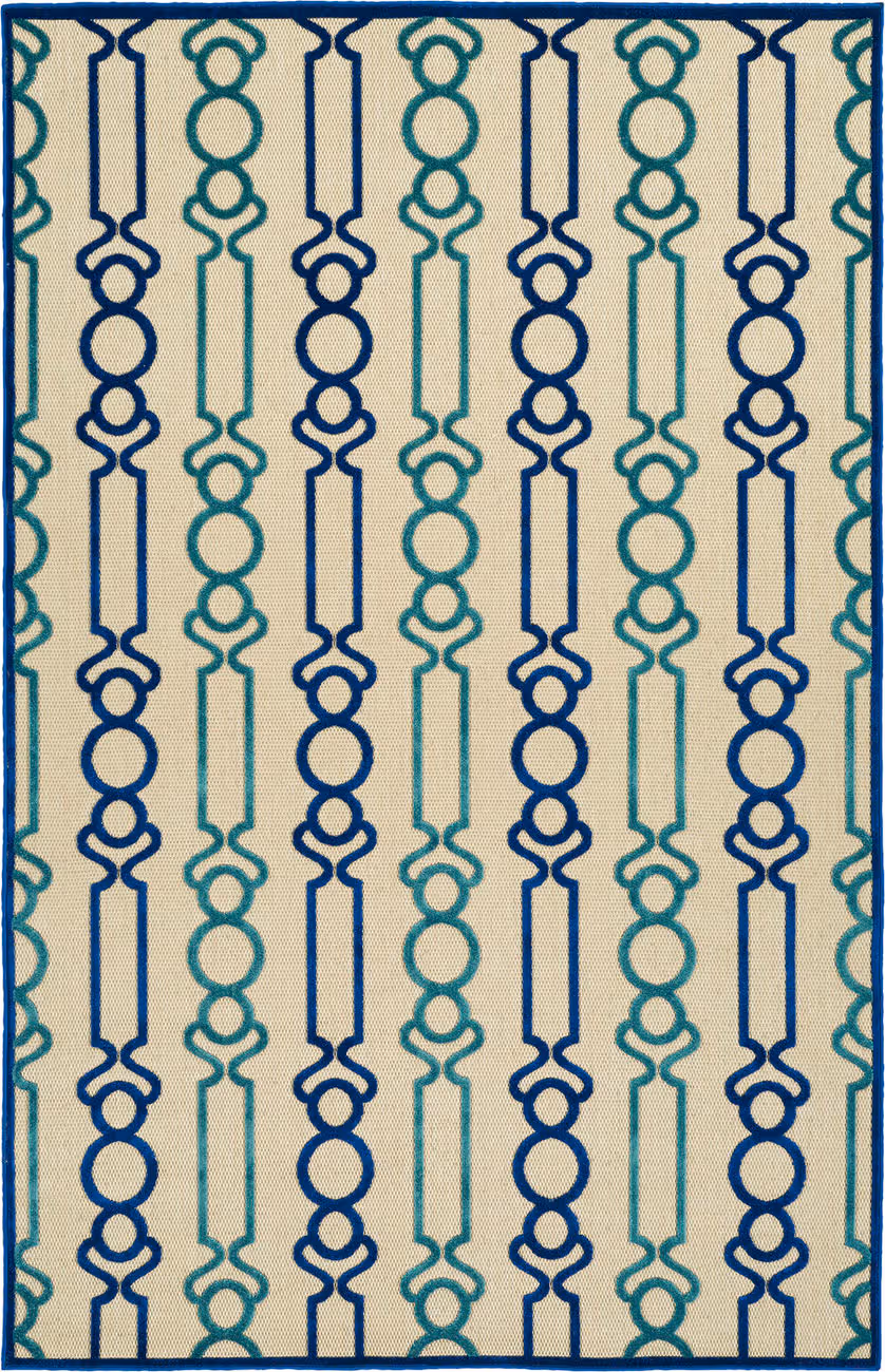 Modern Loom Fresh Air Navy Outdoor Patterned Modern Rug 3