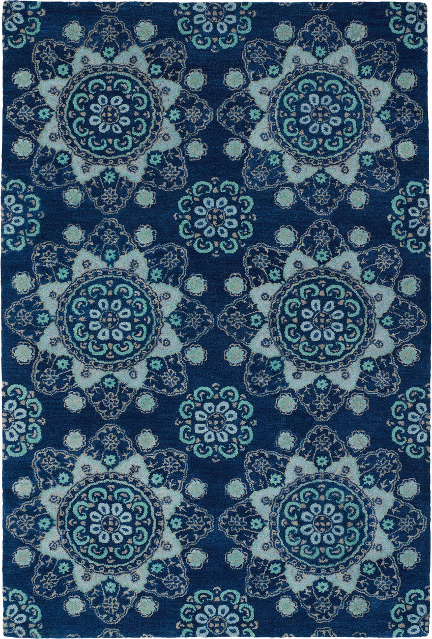 Modern Loom Global Inspiration Navy Transitional Rug 2