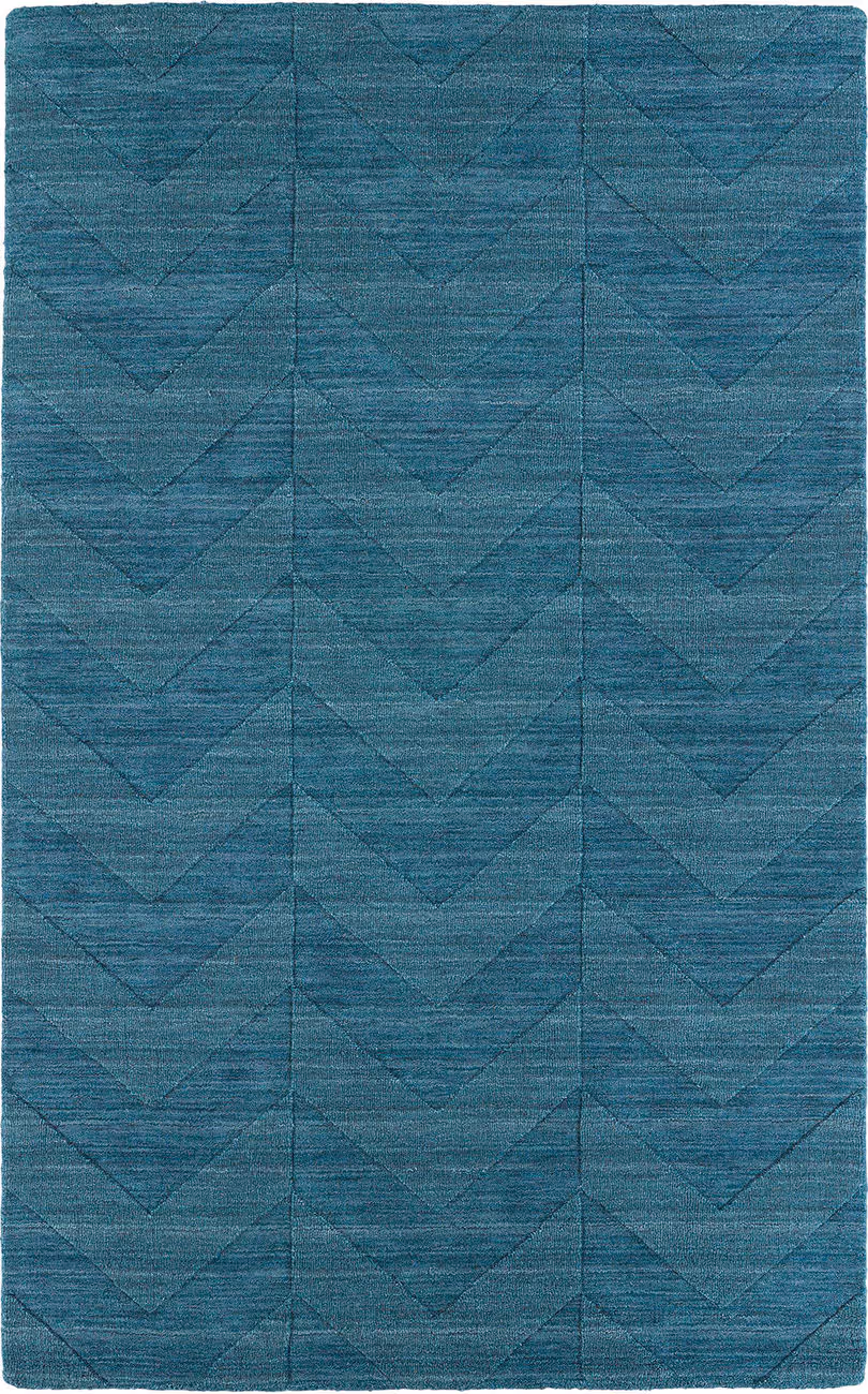 Modern Loom Imprints Turquoise Patterned Modern Rug 2