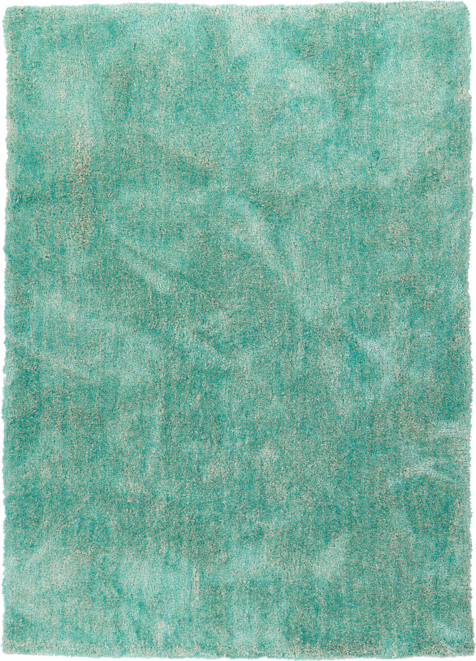Modern Loom It's So Fabulous Shag Turquoise Solid Modern Rug