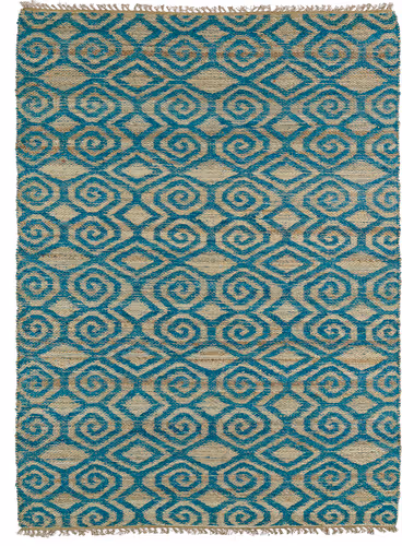 Modern Loom Kenwood Flatweave Teal Patterned Modern Rug Product Image