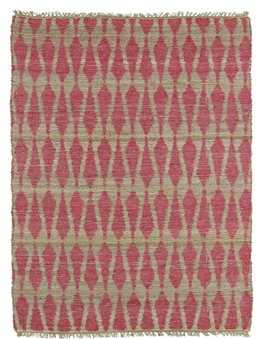 Modern Loom Kenwood Flatweave Pink Patterned Modern Rug from the Sisal