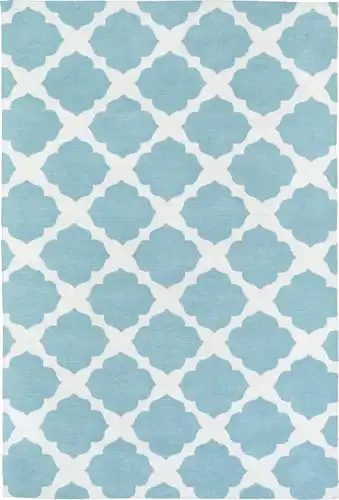 Modern Loom Lily & Liam Turquoise Patterned Modern Rug Product Image