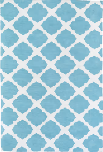 Modern Loom Lily & Liam Turquoise Patterned Modern Rug Product Image