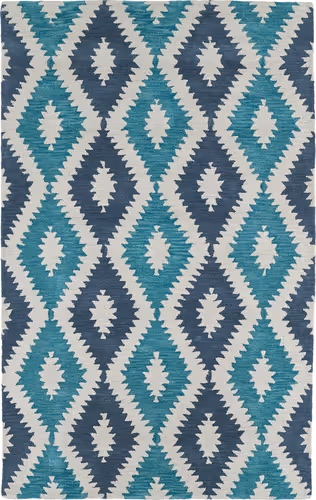 Modern Loom Lakota Turquoise Southwest Contemporary Rug Product Image