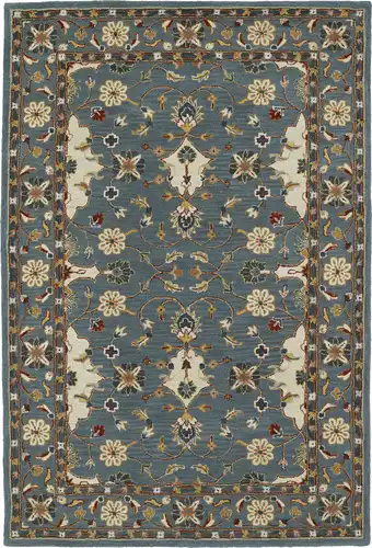 Modern Loom Middleton Hand Tufted Teal Traditional Rug Product Image