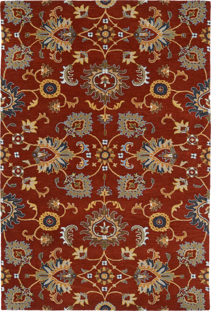 Modern Loom Middleton Hand Tufted Red Traditional Rug