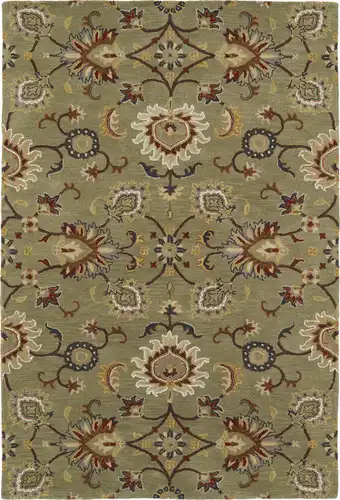 Modern Loom Middleton Hand Tufted Sage Green Traditional Rug Product Image