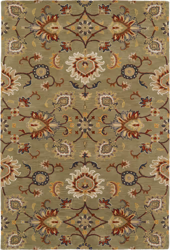 Modern Loom Middleton Hand Tufted Sage Green Traditional Rug Product Image