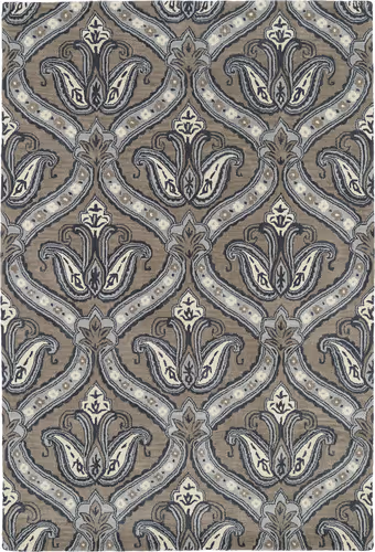 Modern Loom Melange Hand Tufted Dark Taupe Transitional Rug Product Image