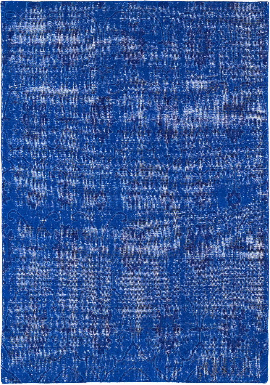 Modern Loom Restoration Hand Knotted Navy Transitional Rug