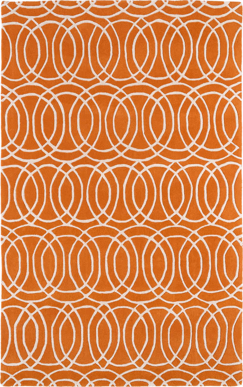 Modern Loom Revolution Hand Tufted Orange Modern Rug
