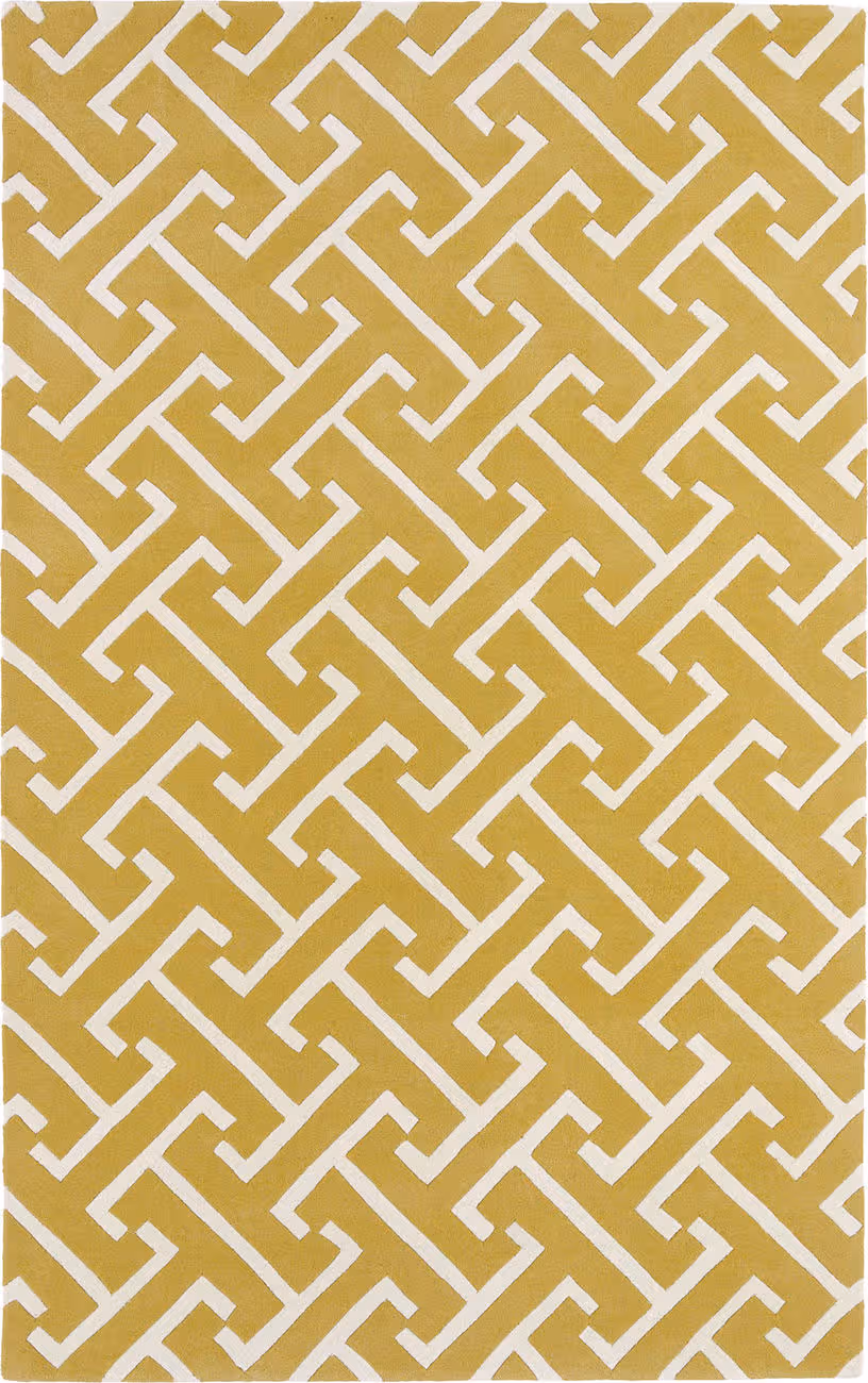 Modern Loom Revolution Yellow Patterned Modern Rug 2