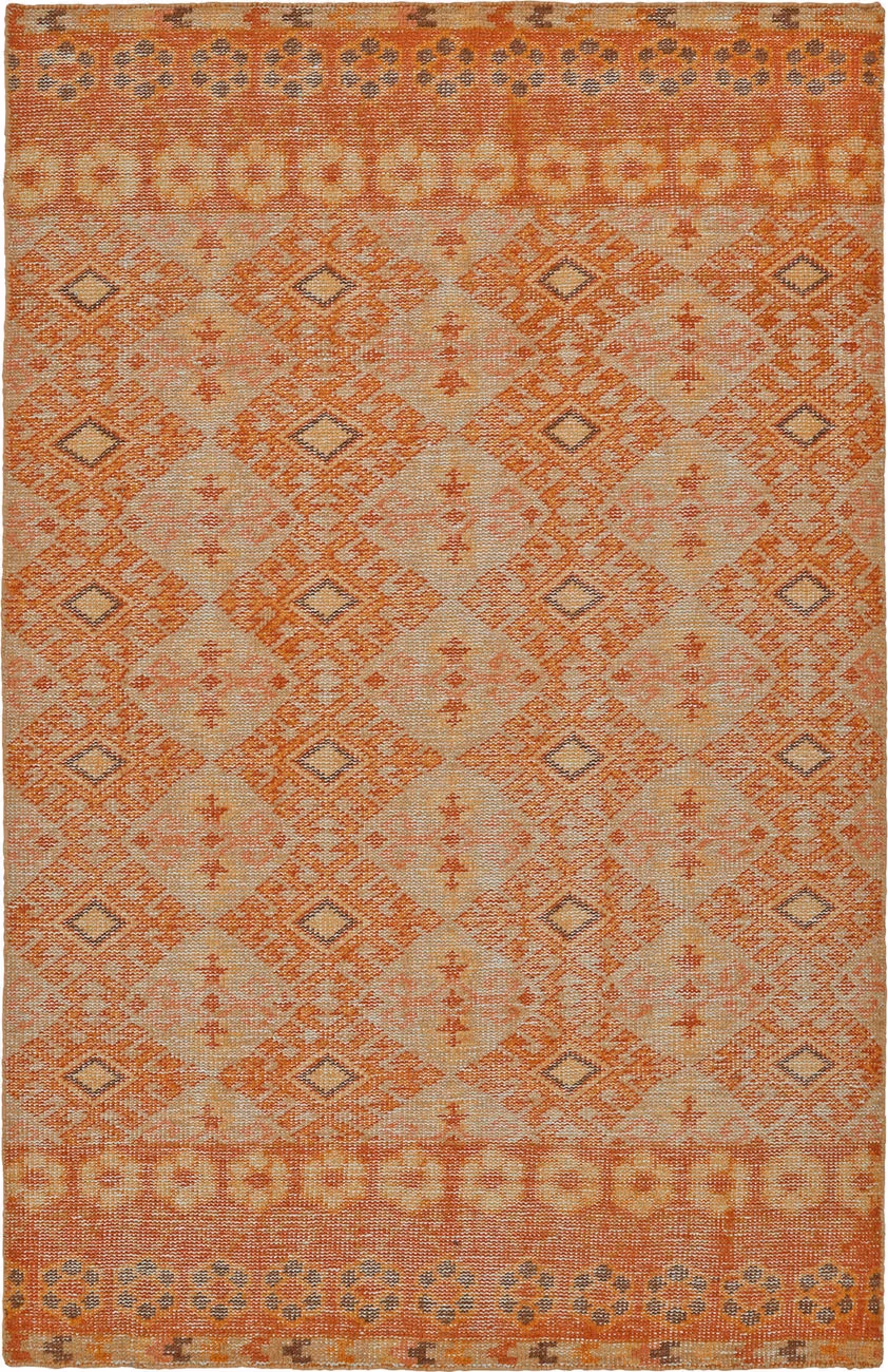 Modern Loom Relic Hand Knotted Orange Transitional Rug