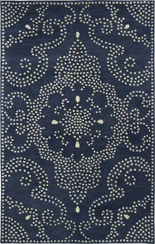 Modern Loom Rosaic Hand Tufted Navy Traditional Rug Product Image