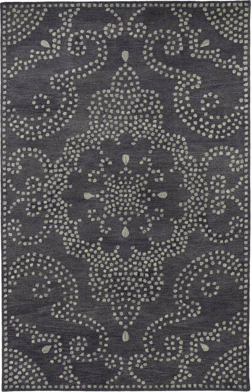 Modern Loom Rosaic Hand Tufted Charcoal Traditional Rug