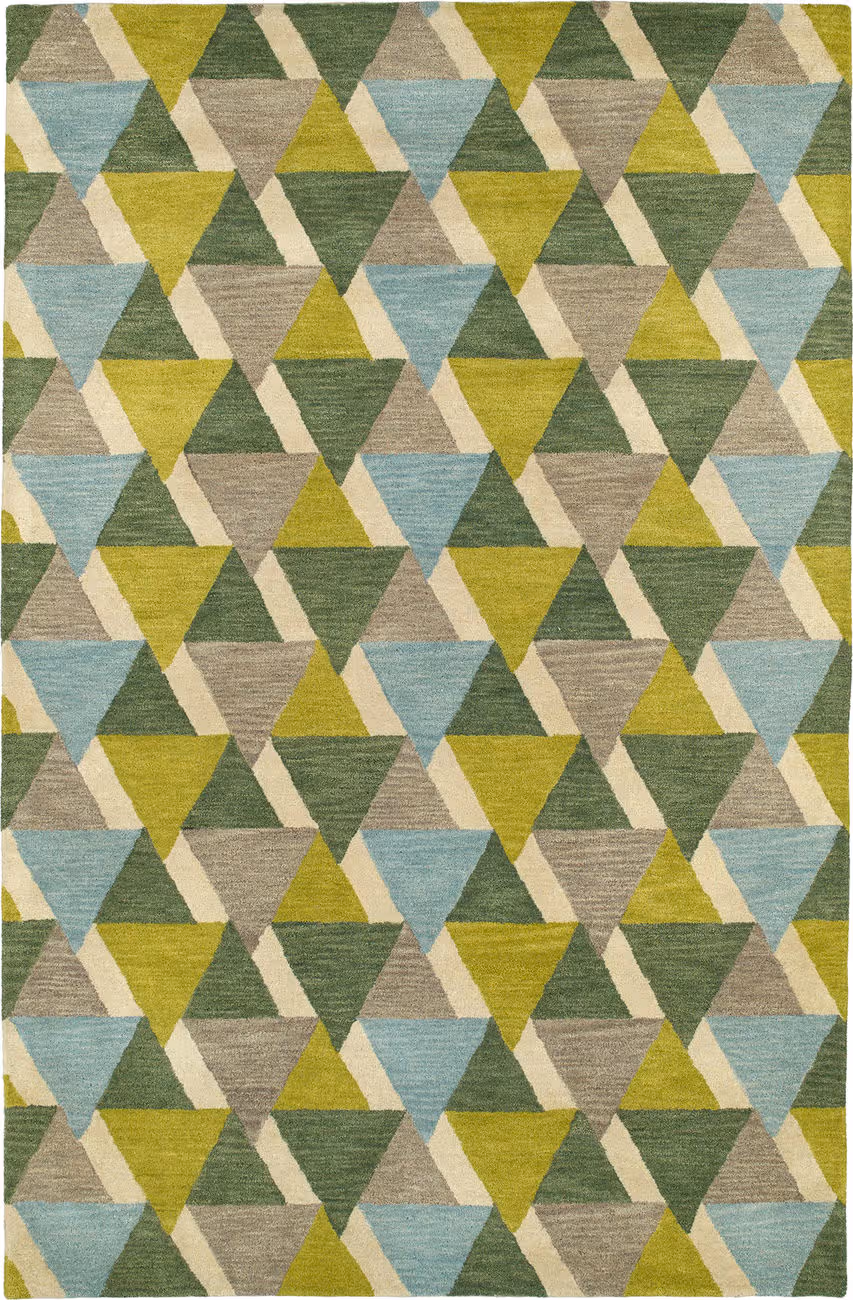 Modern Loom Rosaic Hand Tufted Lime Green Modern Rug