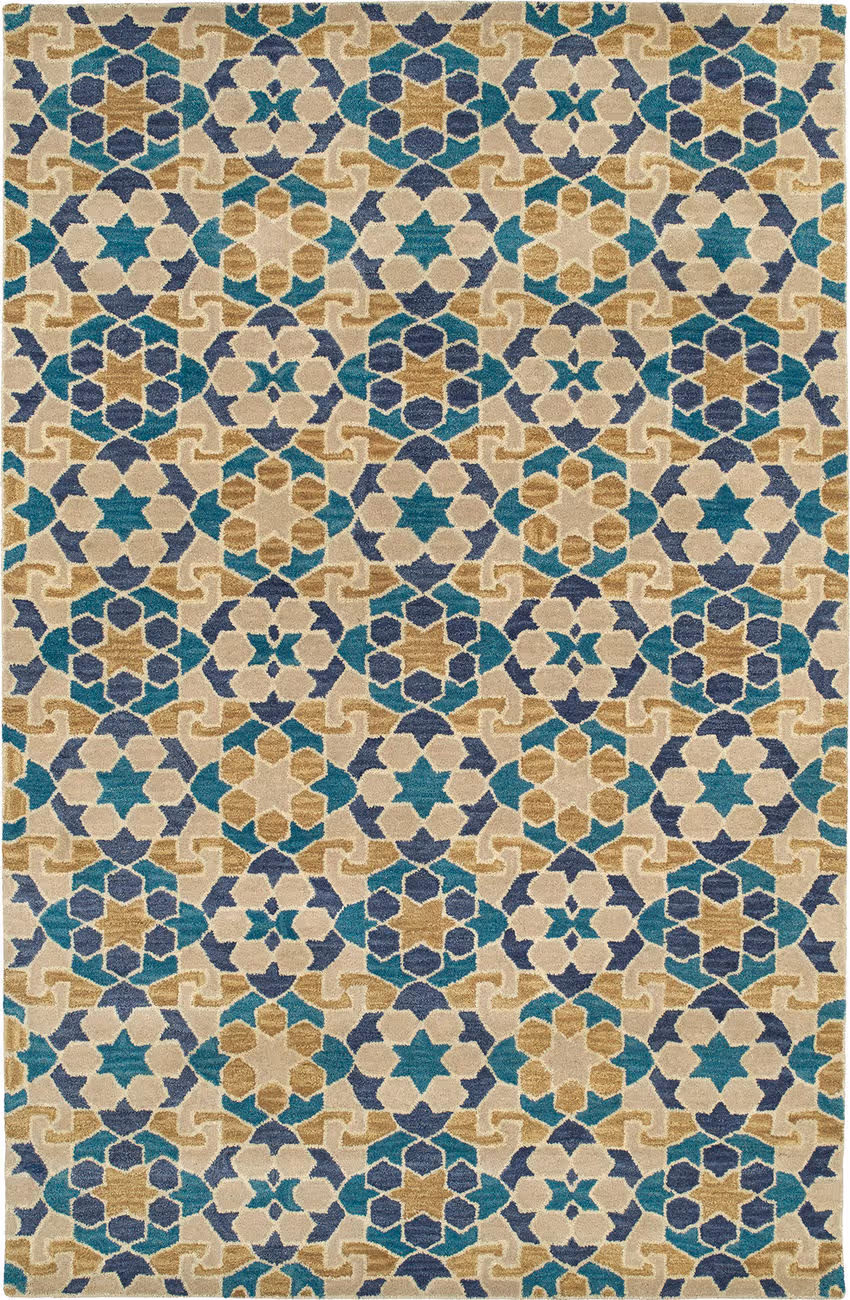 Modern Loom Rosaic Hand Tufted Sand Patterned Modern Rug 2