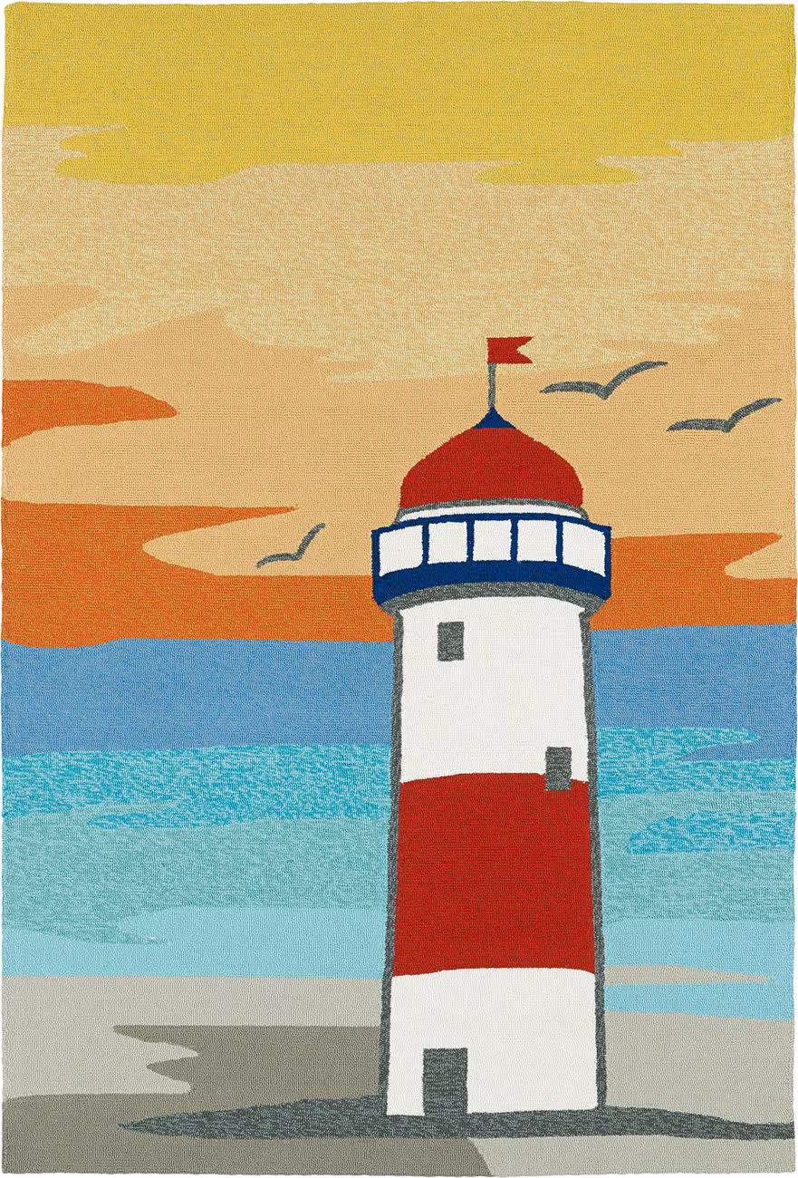 Modern Loom Sea Isle Gold Outdoor Coastal Contemporary Rug 2