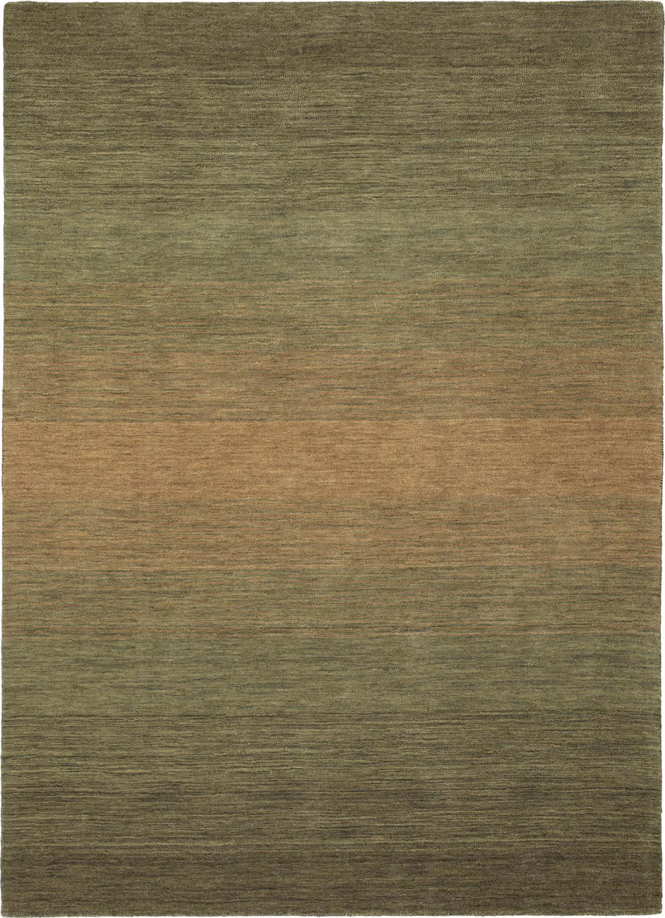 Modern Loom Shades Green Striped Modern Rug