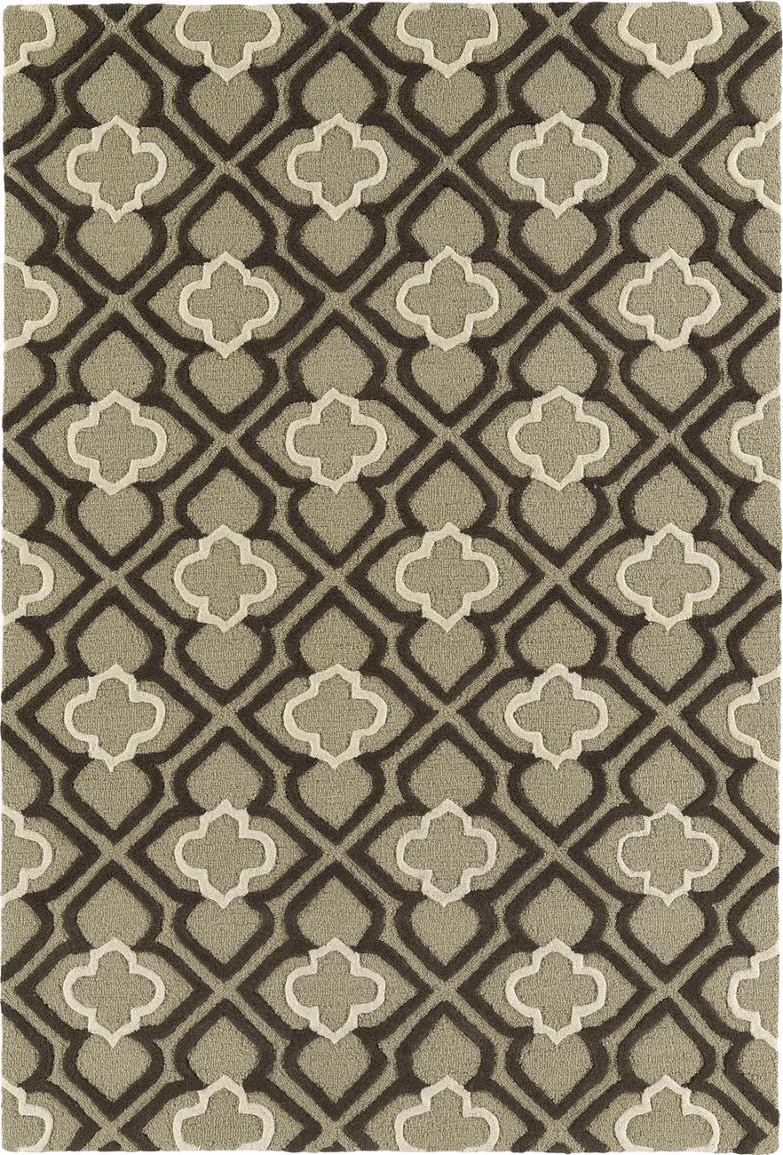 Modern Loom Spaces Hand Tufted Sage Patterned Modern Rug