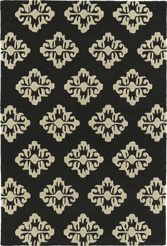 Modern Loom Spaces Hand Tufted Black Patterned Modern Rug 2 Product Image