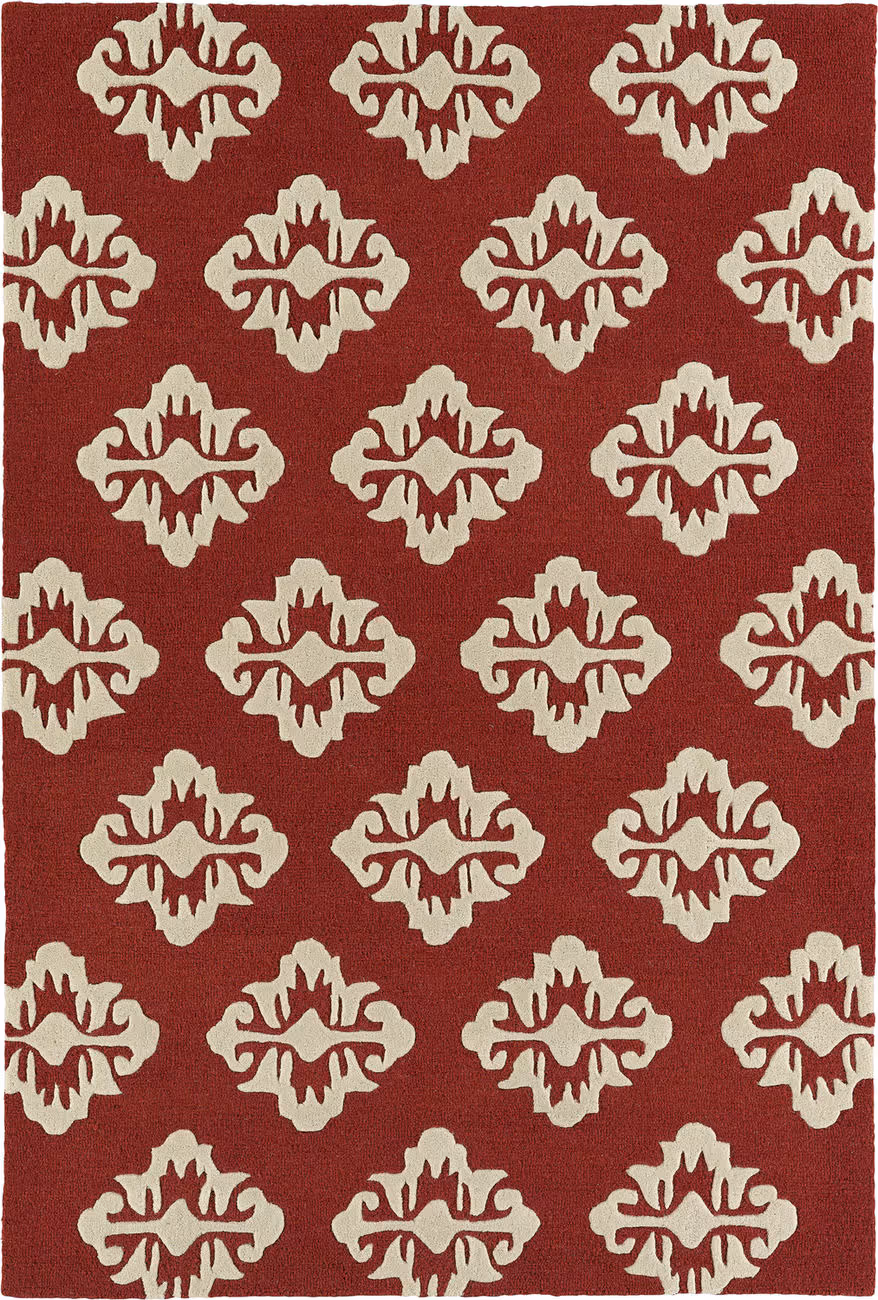 Modern Loom Spaces Cranberry Patterned Modern Rug