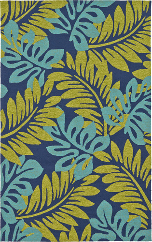 Modern Loom Yunque Navy Outdoor Floral Contemporary Rug 2 Product Image