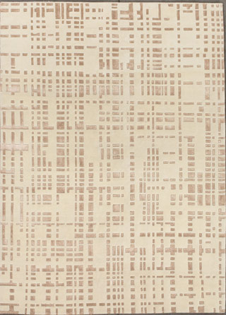 Angelo White Patterned Silk Rug Product Image