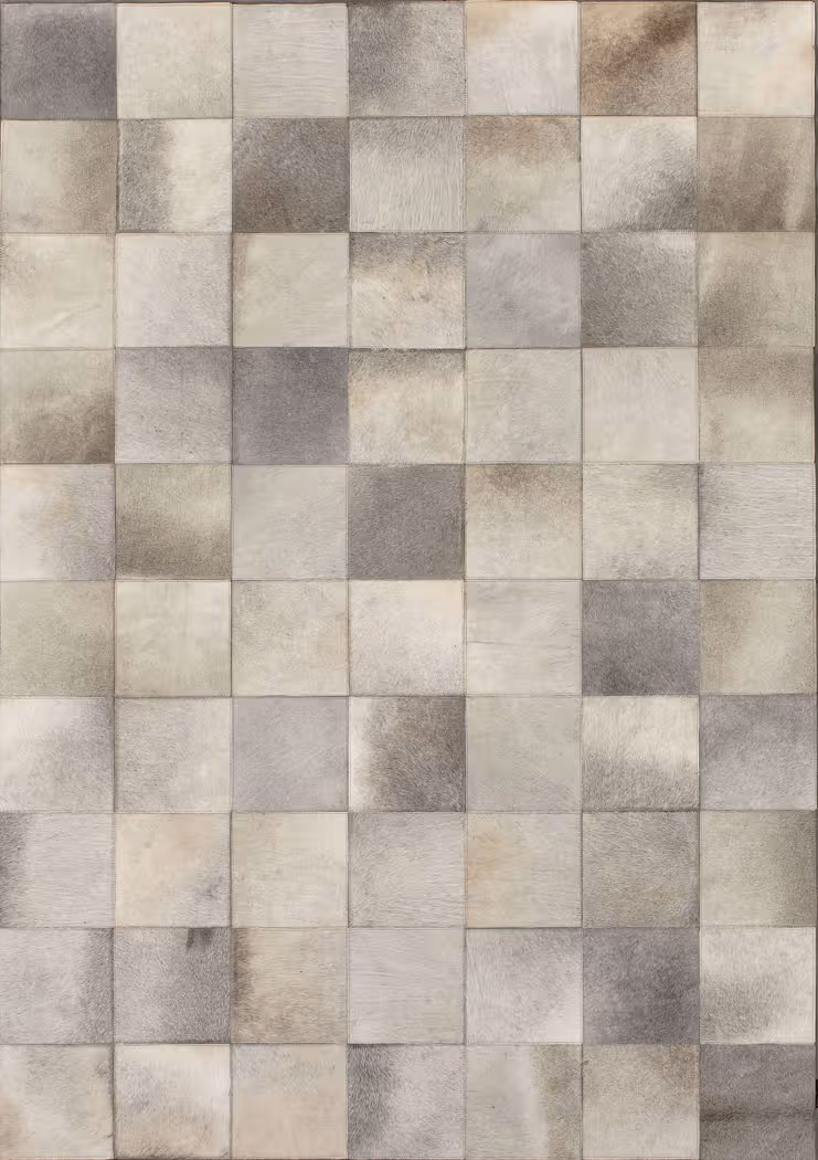 Angelo Gray Leather Rug