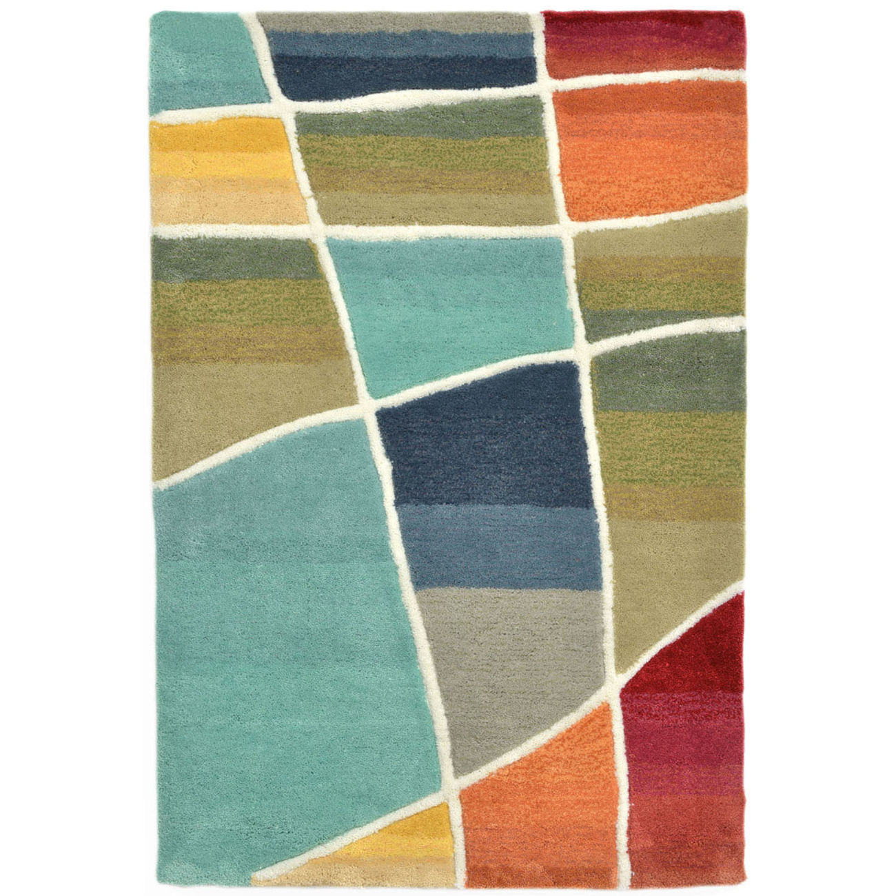 Trans Ocean Amalfi Hand Tufted Blue Modern Rug from the Modern Rug