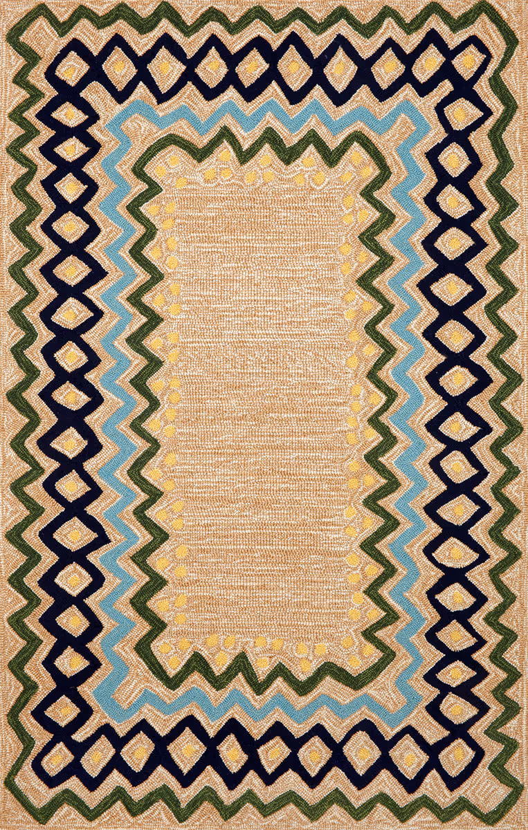 Capri Ethnic Border Ocean 160704 Rug