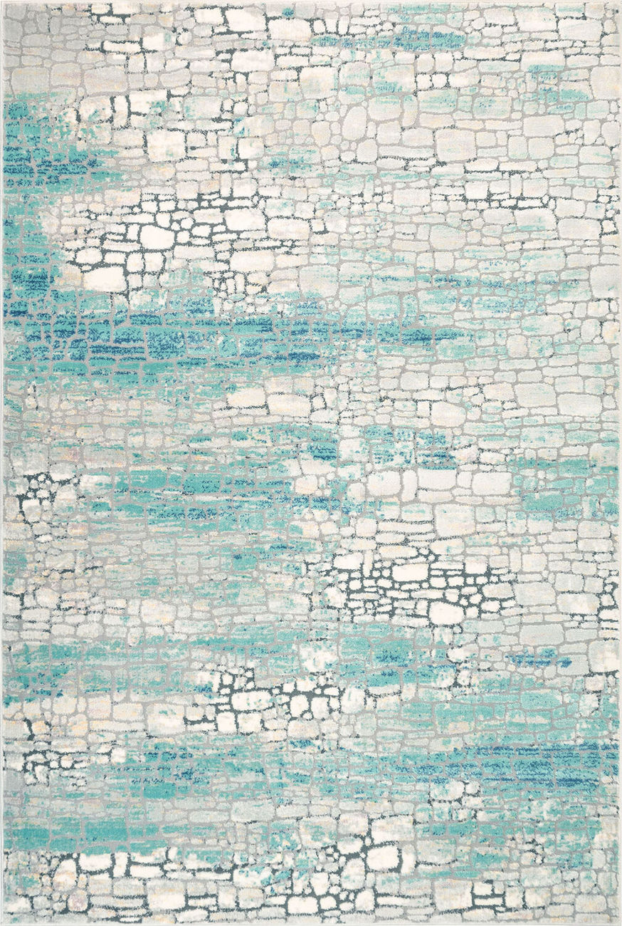 Modern Loom Horizon HOR90-7804 Aqua Hilo Synthetic Indoor rugs