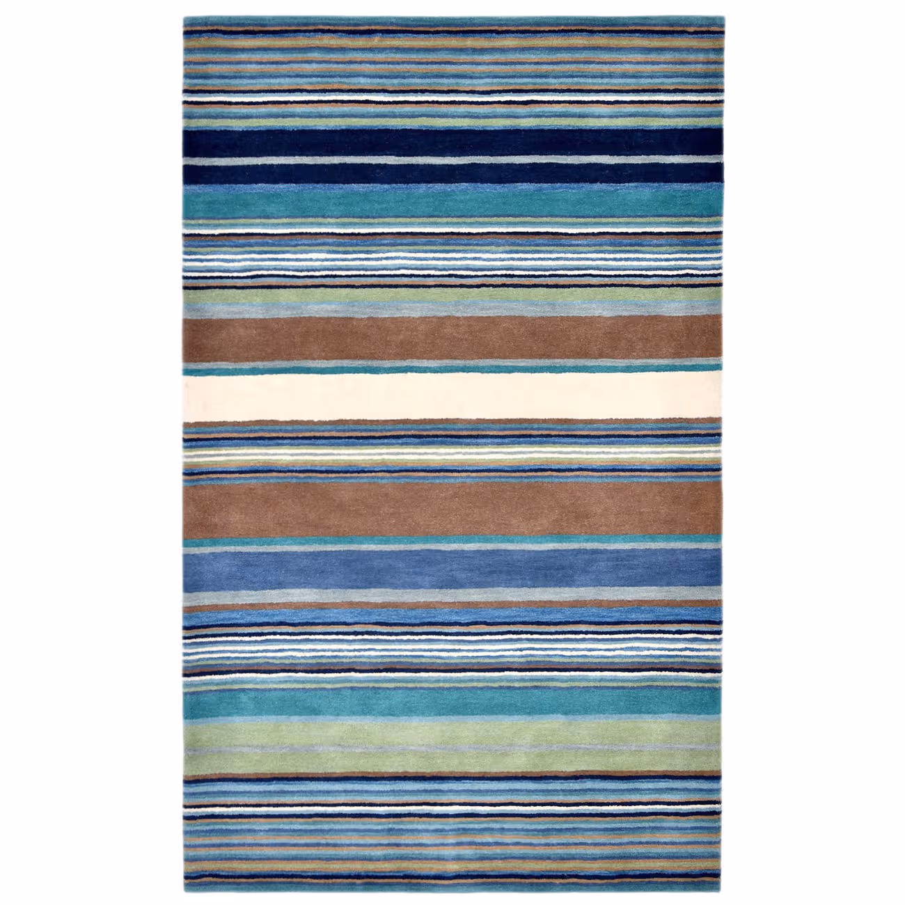 Trans Ocean Inca Hand Tufted Brown Striped Modern Rug