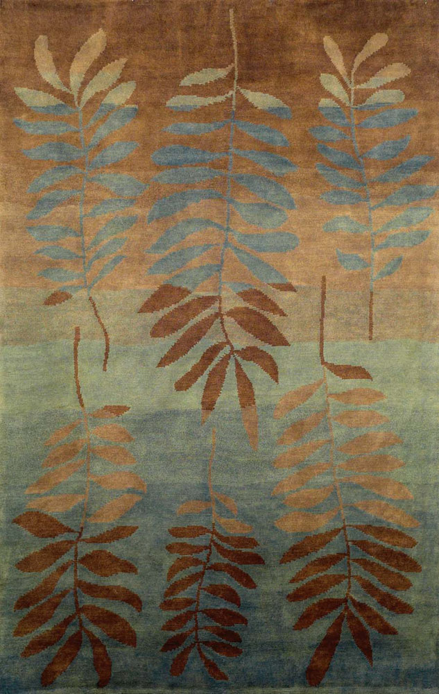 Karela Fern Aqua Rug from the Modern Rug Masters collection at Modern