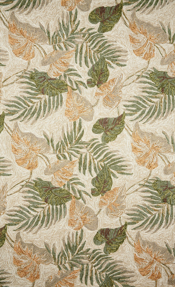 Ravella Tropical Leaf Neutral Rug from the Studio Rugs