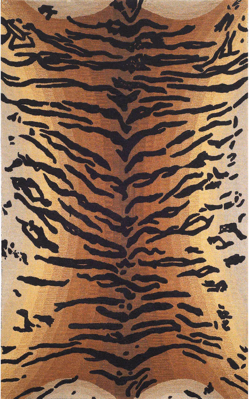 Modern Loom Seville Sev96 4419 Brown Animal Print Wool Indoor Rugs Animal Print Wool Indoor Rugs