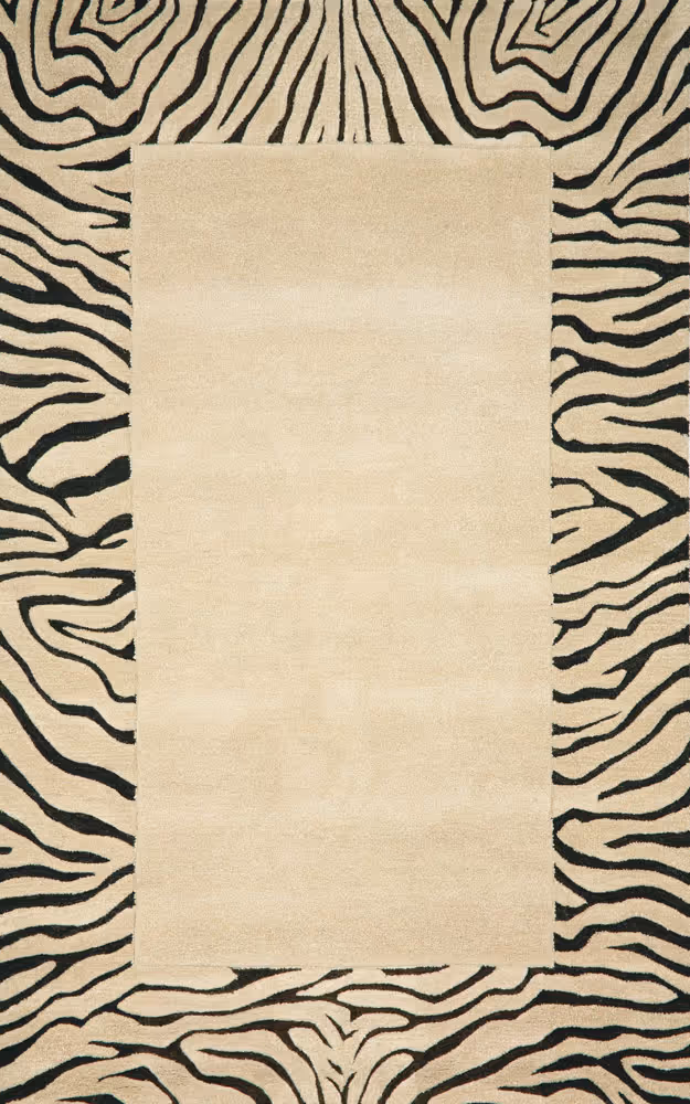 Seville Zebra Border Neutral Rug