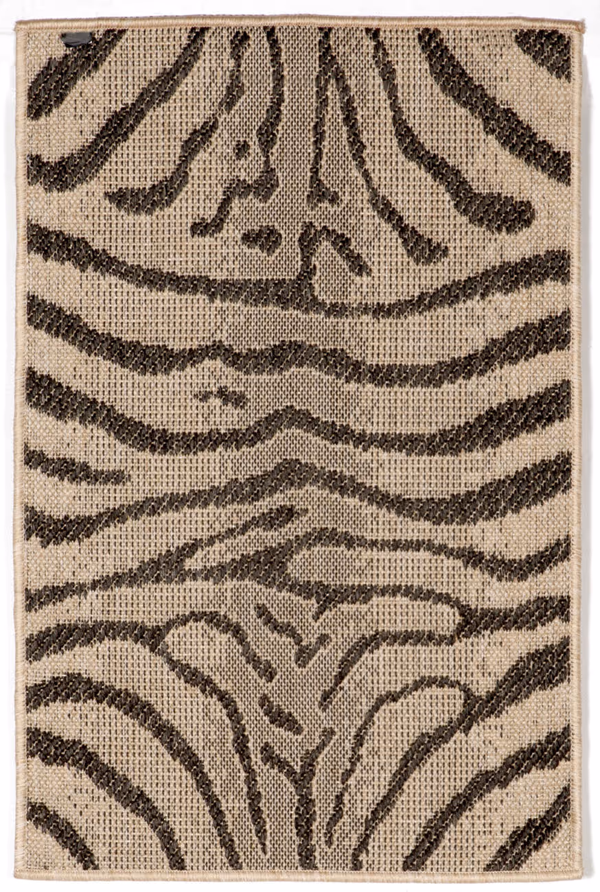 Trans Ocean Terrace Brown Outdoor Animal Print Contemporary Rug from