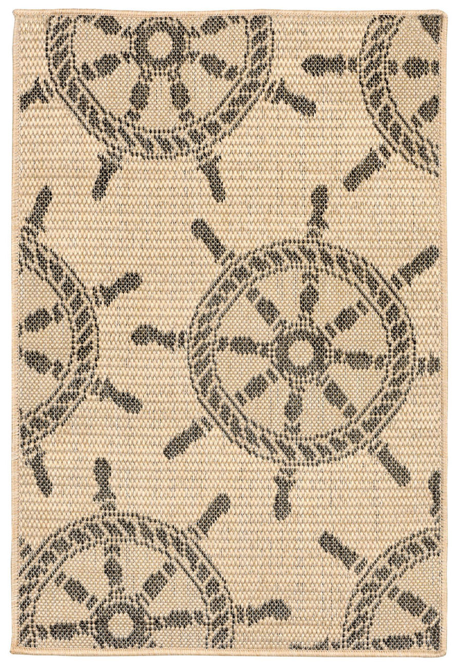 Trans Ocean Terrace Grey Outdoor Coastal Contemporary Rug from the