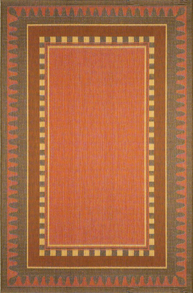 Terrace Border Terracotta Rug from the Outdoor Rugs collection at