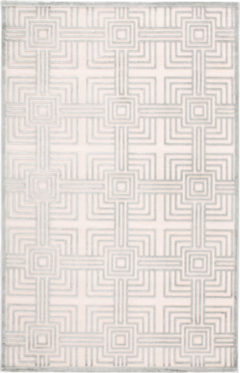 Modern Loom Living Fables FB171 Fables Issaic Ivory Power Loomed Synthetic Rug