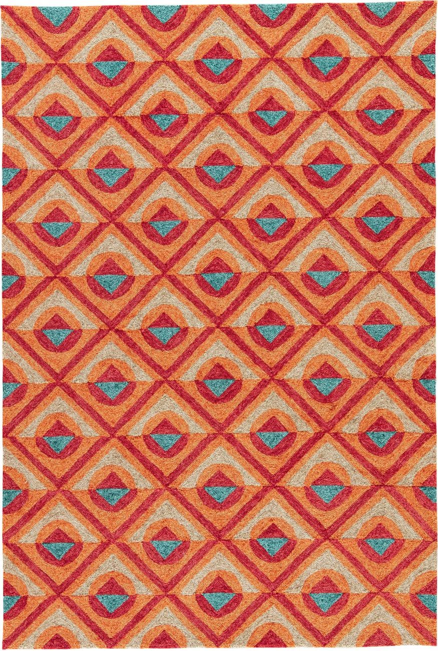 Jaipur Rugs Catalina Harrow Orange Outdoor Abstract Rug from the Modern